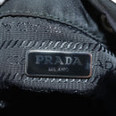 PRADA Hand Bag Nylon 2way Black Silver Auth 154078SAM-25