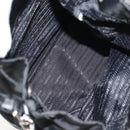 PRADA Hand Bag Nylon 2way Black Silver Auth 154078SAM-10
