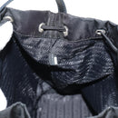 PRADA Hand Bag Nylon 2way Black Silver Auth 154078SAM-26