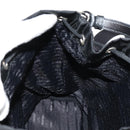 PRADA Hand Bag Nylon 2way Black Silver Auth 154078SAM-27