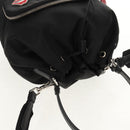 PRADA Hand Bag Nylon 2way Black Silver Auth 154078SAM-6