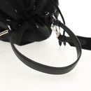 PRADA Hand Bag Nylon 2way Black Silver Auth 154078SAM-7