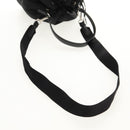 PRADA Hand Bag Nylon 2way Black Silver Auth 154078SAM-8