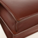 Christian Dior Chain Shoulder Bag Leather Brown Gold Auth 154079V-15