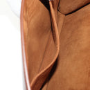 Christian Dior Chain Shoulder Bag Leather Brown Gold Auth 154079V-24