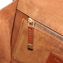 Christian Dior Chain Shoulder Bag Leather Brown Gold Auth 154079V-25