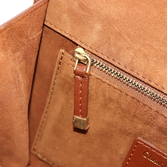 Christian Dior Ketten-Umhängetasche Leder Braun Gold Orig. 154079V