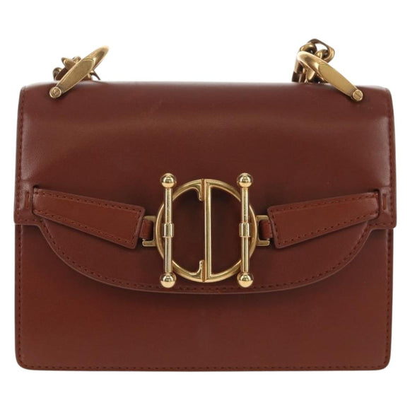 Christian Dior Ketten-Umhängetasche Leder Braun Gold Orig. 154079V