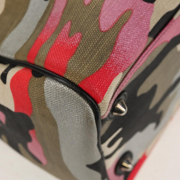 Christian Dior Anselmurail Boston Bag Canvas Multicolor Auth 154080V