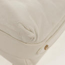 FENDI Mamma Baguette Shoulder Bag Leather White Gold Auth 154081M-15