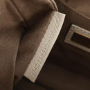 FENDI Mamma Baguette Shoulder Bag Leather White Gold Auth 154081M-25