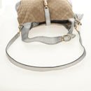 GUCCI GG Canvas New Jackie Shoulder Bag 2way Beige Gold 246907 Auth 154082V-9