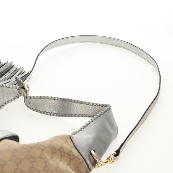 GUCCI GG Canvas New Jackie Shoulder Bag 2way Beige Gold 246907 Auth 154082V