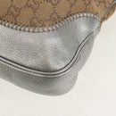 GUCCI GG Canvas New Jackie Shoulder Bag 2way Beige Gold 246907 Auth 154082V-18