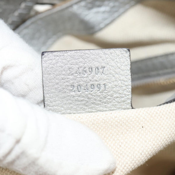 GUCCI GG Canvas New Jackie Shoulder Bag 2way Beige Gold 246907 Auth 154082V