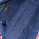 FENDI Mamma Baguette Shoulder Bag Denim 2way Navy Gold Auth 154083M-9