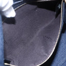 FENDI Mamma Baguette Shoulder Bag Denim 2way Navy Gold Auth 154083M-10