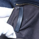 FENDI Mamma Baguette Shoulder Bag Denim 2way Navy Gold Auth 154083M-11