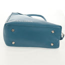 BALENCIAGA Triangle Duffel M Bag Leather 2way Light Blue 476974 Auth 154084V-13