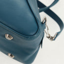 BALENCIAGA Triangle Duffel M Bag Leather 2way Light Blue 476974 Auth 154084V-15