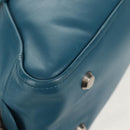 BALENCIAGA Triangle Duffel M Bag Leather 2way Light Blue 476974 Auth 154084V-16