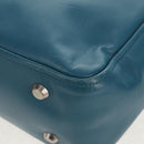 BALENCIAGA Triangle Duffel M Bag Leather 2way Light Blue 476974 Auth 154084V-17