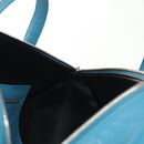 BALENCIAGA Triangle Duffel M Bag Leather 2way Light Blue 476974 Auth 154084V-25