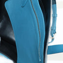 BALENCIAGA Triangle Duffel M Bag Leather 2way Light Blue 476974 Auth 154084V-27
