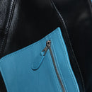 BALENCIAGA Triangle Duffel M Bag Leather 2way Light Blue 476974 Auth 154084V-28