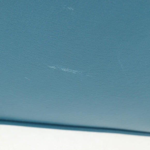 BALENCIAGA Triangle Duffel M Bag Leather 2way Light Blue 476974 Auth 154084V