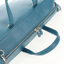 BALENCIAGA Triangle Duffel M Bag Leather 2way Light Blue 476974 Auth 154084V-7