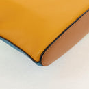 LOEWE Anagram Clutch Bag Leather Light Blue Silver Auth 154086M-15