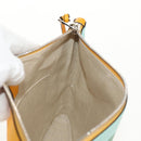 LOEWE Anagram Clutch Bag Leather Light Blue Silver Auth 154086M-19