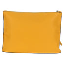 LOEWE Anagram Clutch Bag Leather Light Blue Silver Auth 154086M-2