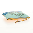 LOEWE Anagram Clutch Bag Leather Light Blue Silver Auth 154086M-5