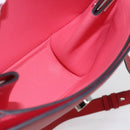 HERMES Opry 24 Shoulder Bag Leather Red Silver Auth 154087SM-18