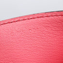 HERMES Opry 24 Shoulder Bag Leather Red Silver Auth 154087SM-11