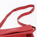 HERMES Opry 24 Shoulder Bag Leather Red Silver Auth 154087SM-8