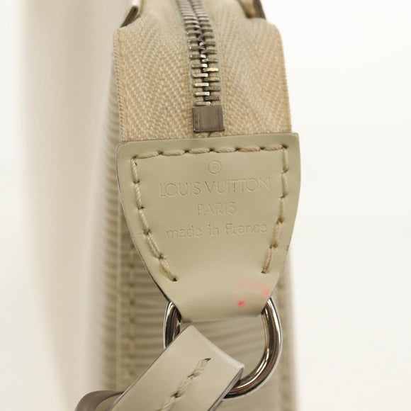 LOUIS VUITTON Epi Pochette Accessoires Pouch White M4077J LV Auth 154090V