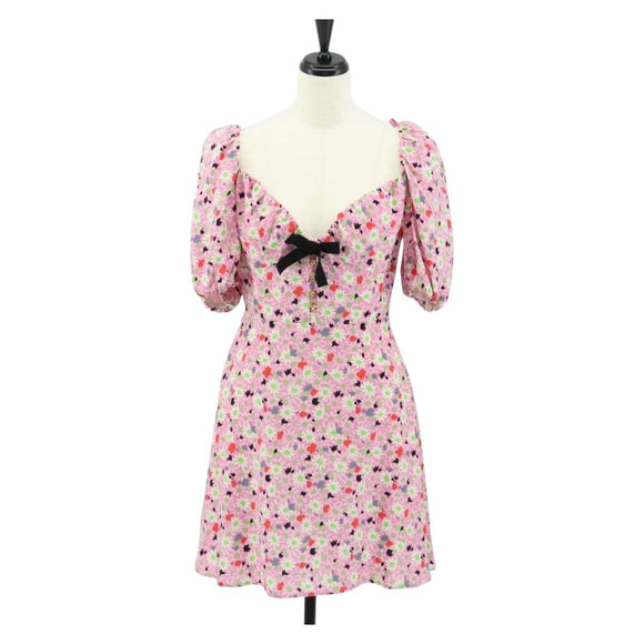 Miu Miu One Piece Silk Pink Auth 154093