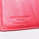 SAINT LAURENT Compact Wallet Leather Red Auth 154094-18
