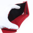 SAINT LAURENT Compact Wallet Leather Red Auth 154094-9