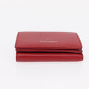 SAINT LAURENT Compact Wallet Leather Red Auth 154094-6
