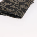 Christian Dior Trotter Canvas Saddle Wallet Navy Silver Auth 154095-15