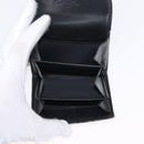 Christian Dior Trotter Canvas Saddle Wallet Navy Silver Auth 154095-10