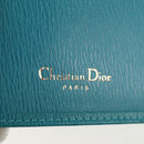 Christian Dior Long Wallet Leather Light Blue Gold Auth 154096V-21