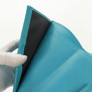 Christian Dior Long Wallet Leather Light Blue Gold Auth 154096V-9