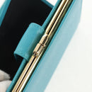 Christian Dior Long Wallet Leather Light Blue Gold Auth 154096V-24