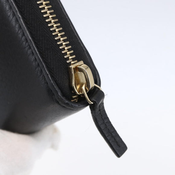 GUCCI Long Wallet Leather Black 449347 Auth 154098