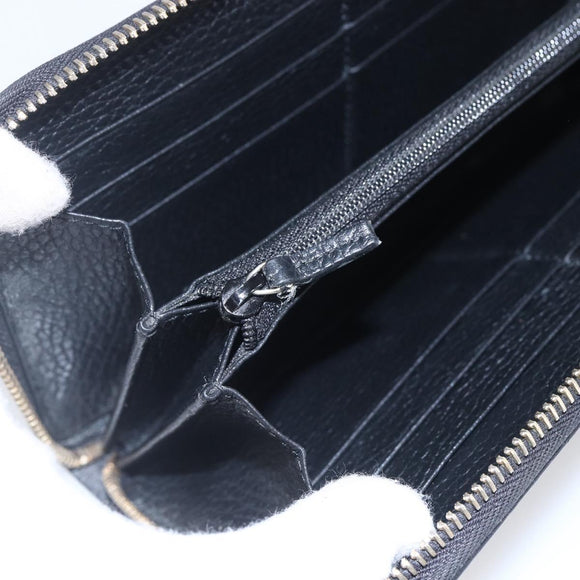 GUCCI Long Wallet Leather Black 449347 Auth 154098